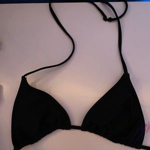 Black Target Tie Bikini Top